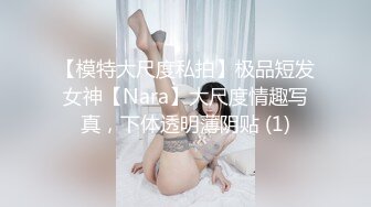 【模特大尺度私拍】极品短发女神【Nara】大尺度情趣写真，下体透明薄阴贴 (1)