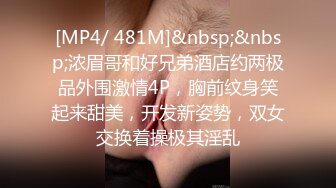 [MP4/ 481M]&nbsp;&nbsp;浓眉哥和好兄弟酒店约两极品外围激情4P，胸前纹身笑起来甜美，开发新姿势，双女交换着操极其淫乱