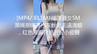 [MP4/ 811M] 淫荡骚女SM黑绳捆绑开档灰丝无毛逼滴蜡，红色高跟鞋翘屁股小皮鞭