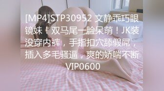 [MP4]STP30952 文静乖巧眼镜妹！双马尾一脸呆萌！JK装没穿内裤，手指扣穴舔假屌，插入多毛骚逼，爽的娇喘不断 VIP0600