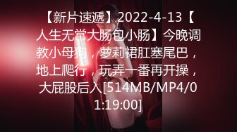 【新片速遞】2022-4-13【人生无常大肠包小肠】今晚调教小母狗，萝莉裙肛塞尾巴，地上爬行，玩弄一番再开操，大屁股后入[514MB/MP4/01:19:00]